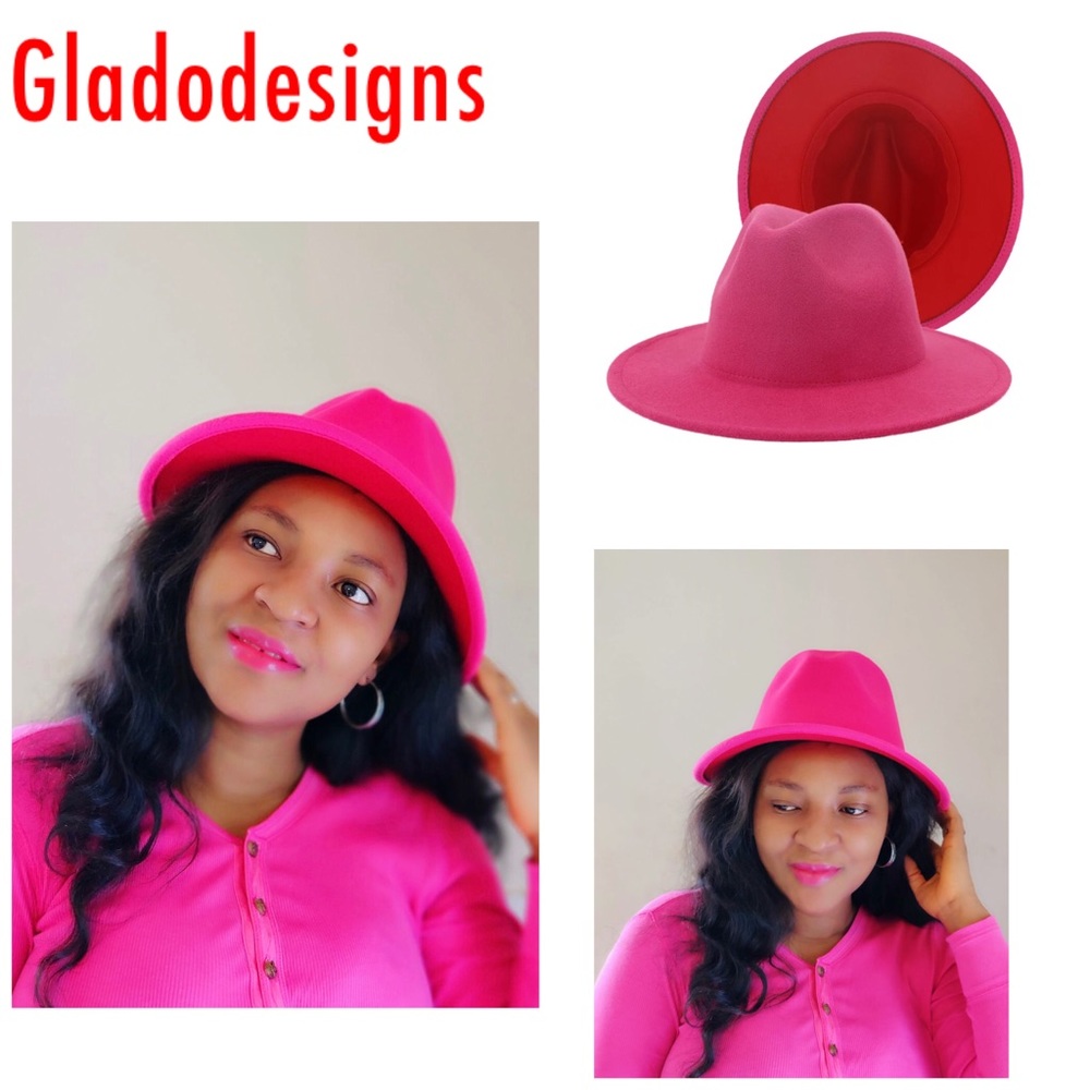 Unisex Fedora Hat two tone fedora hat cowboy hat